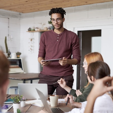 Person working at desk