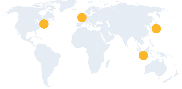 World map showing Scoot locations